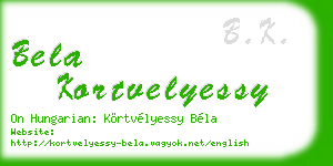 bela kortvelyessy business card